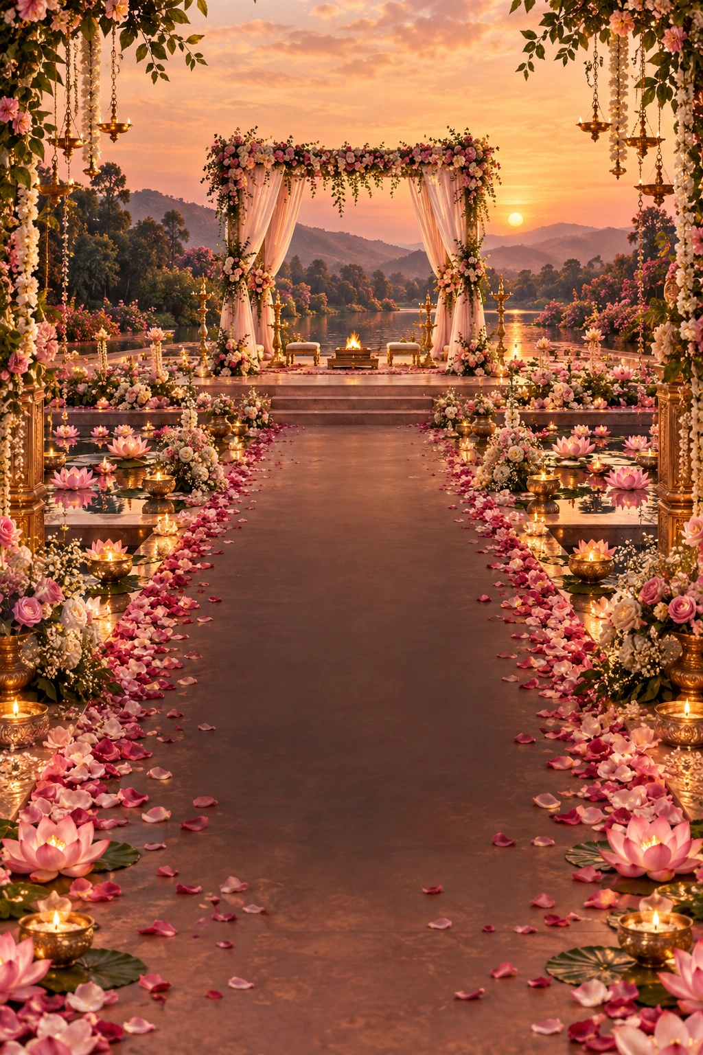 Blush Lotus invitation artwork