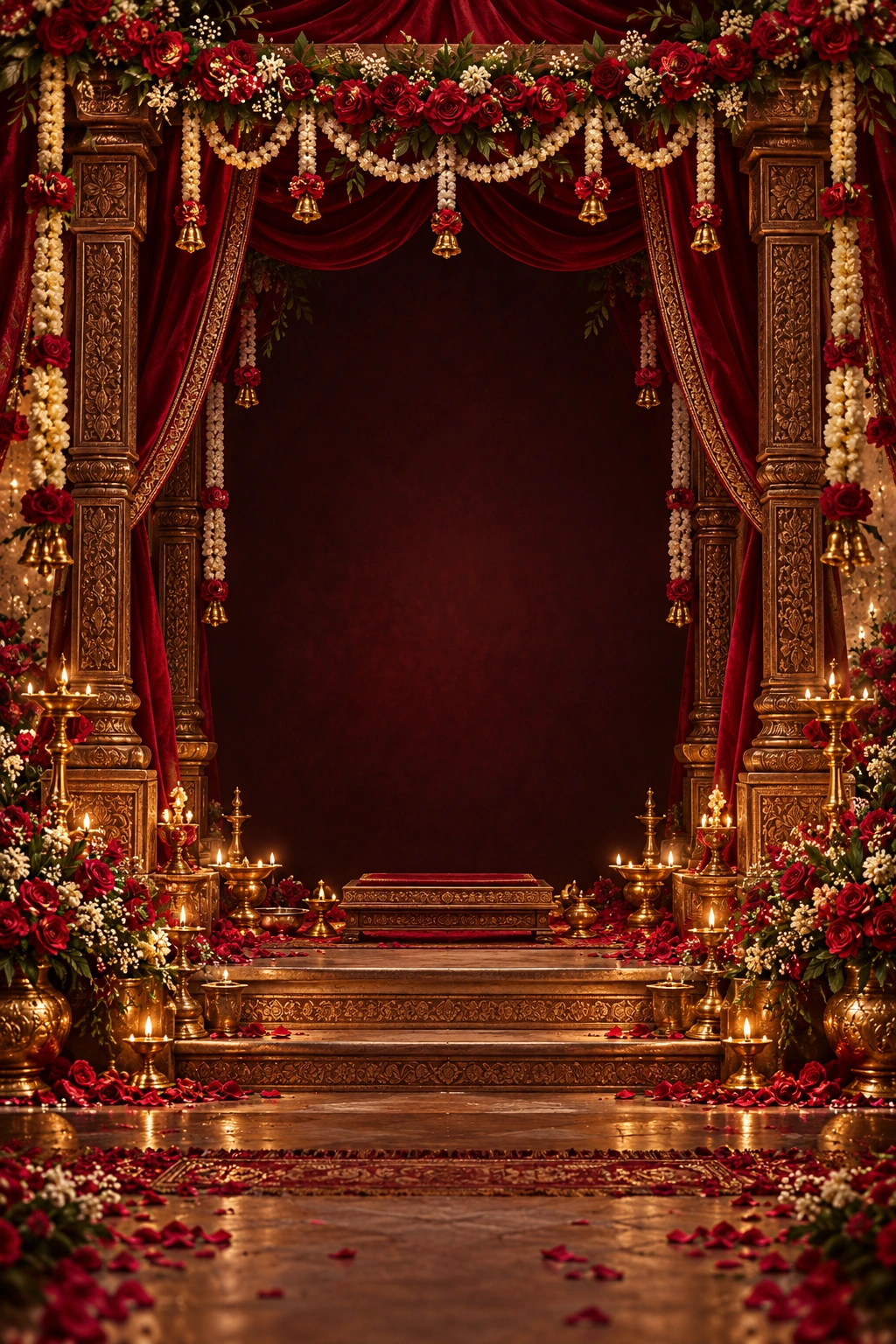 Crimson Vows invitation artwork